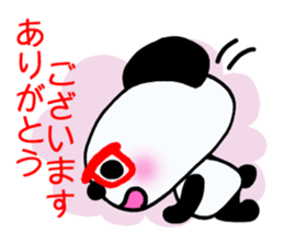 Panda of red glasses. sticker #6417526
