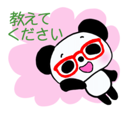 Panda of red glasses. sticker #6417531