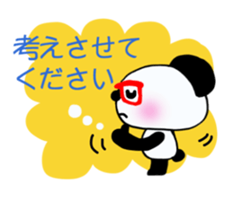 Panda of red glasses. sticker #6417536