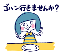 Happy girl and cat sticker #6417792