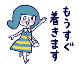 Happy girl and cat sticker #6417798