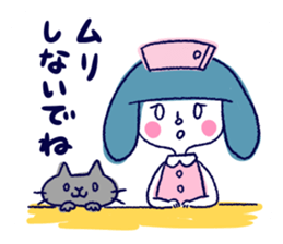 Happy girl and cat sticker #6417817