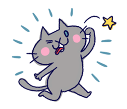Happy girl and cat sticker #6417821