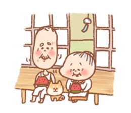 Elderly couple life sticker #6418414
