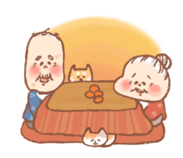 Elderly couple life sticker #6418427