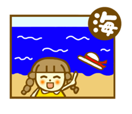 Summer sticker  Azuki chan sticker #6418460