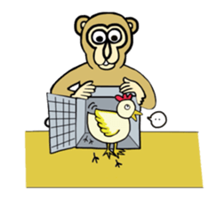 Chaneenoy - funny monkey sticker #6418479
