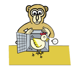 Chaneenoy - funny monkey sticker #6418479