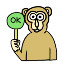 Chaneenoy - funny monkey sticker #6418483