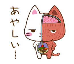 Anatomical model of the kitty's body sticker #6419554