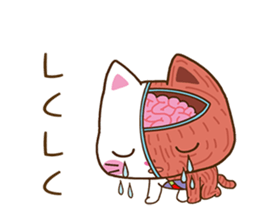 Anatomical model of the kitty's body sticker #6419557