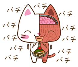 Anatomical model of the kitty's body sticker #6419566