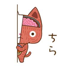 Anatomical model of the kitty's body sticker #6419575