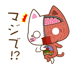 Anatomical model of the kitty's body sticker #6419576