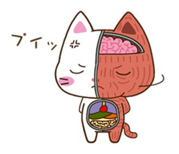 Anatomical model of the kitty's body sticker #6419578