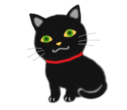 A cute black cat. sticker #6420273