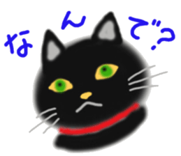 A cute black cat. sticker #6420278