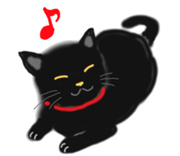 A cute black cat. sticker #6420283
