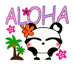 Hawaiian panda of the damper sticker #6420594