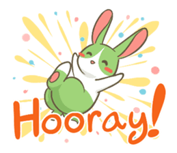 The Green Bunny - English sticker #6420952