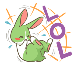 The Green Bunny - English sticker #6420953