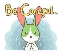 The Green Bunny - English sticker #6420955