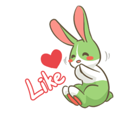 The Green Bunny - English sticker #6420957