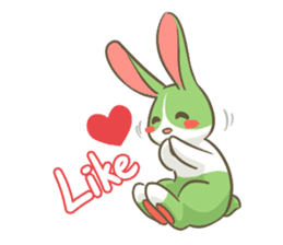 The Green Bunny - English sticker #6420957