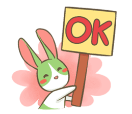 The Green Bunny - English sticker #6420958
