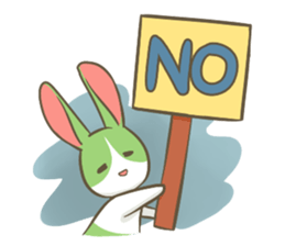 The Green Bunny - English sticker #6420959