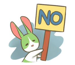 The Green Bunny - English sticker #6420959