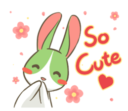 The Green Bunny - English sticker #6420961