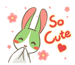 The Green Bunny - English sticker #6420961