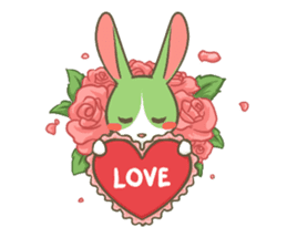 The Green Bunny - English sticker #6420963