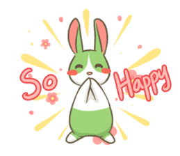 The Green Bunny - English sticker #6420964