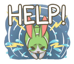The Green Bunny - English sticker #6420969