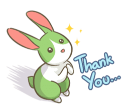 The Green Bunny - English sticker #6420970