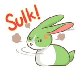 The Green Bunny - English sticker #6420971
