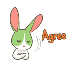The Green Bunny - English sticker #6420978