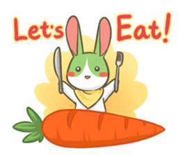 The Green Bunny - English sticker #6420981