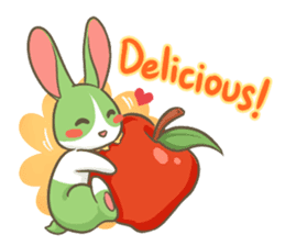 The Green Bunny - English sticker #6420983