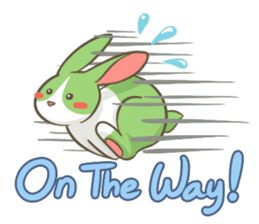 The Green Bunny - English sticker #6420984
