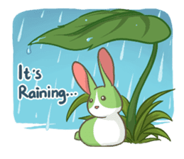 The Green Bunny - English sticker #6420987