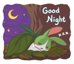 The Green Bunny - English sticker #6420990