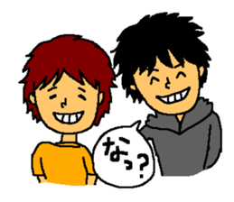 The smiling boy 3 sticker #6421477