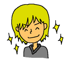 The smiling boy 3 sticker #6421506