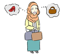 Lovely Aesha (Pastel Hijab) sticker #6421515