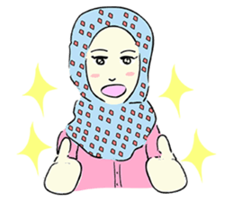 Lovely Aesha (Pastel Hijab) sticker #6421516