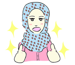 Lovely Aesha (Pastel Hijab) sticker #6421516