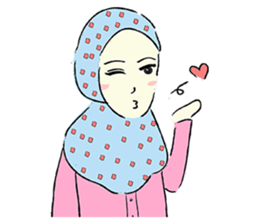 Lovely Aesha (Pastel Hijab) sticker #6421517
